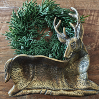 antiek goudkleurig schaaltje in hertvorm